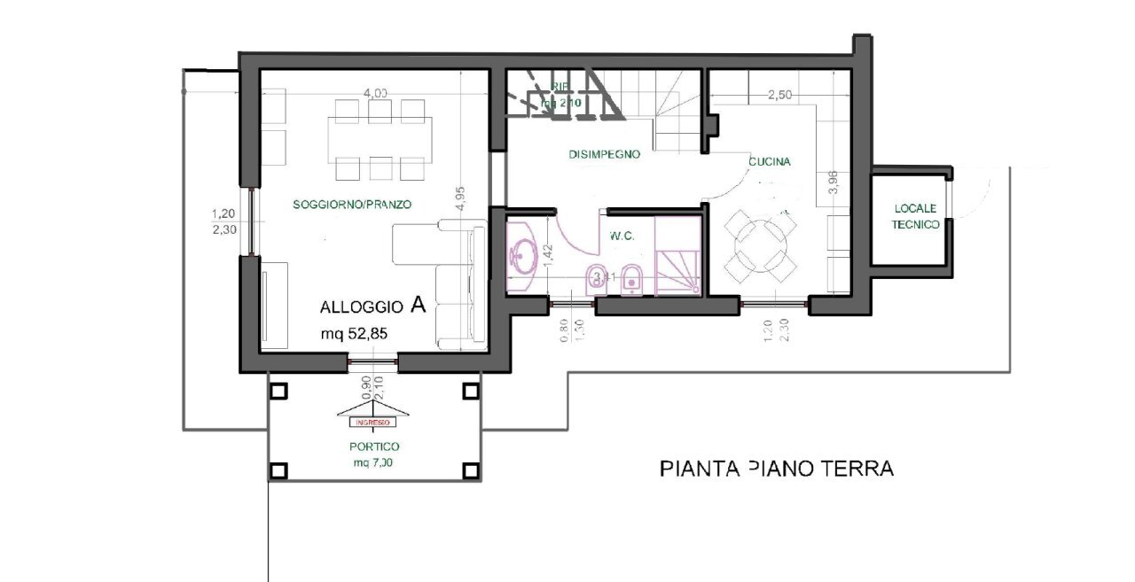 18783.png - Three-family Villa Via Canale, Castelnuovo Magra - floor plans 1