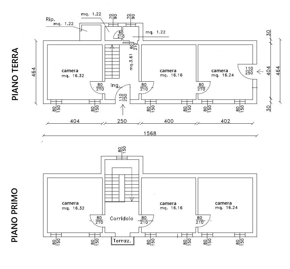 PLANIMETRIA - Villa Rovigo - floor plans 1