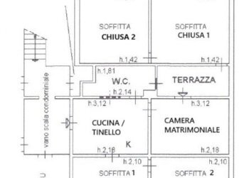 planimetria catastale piano 4 - Attico Via della Cinta Esterna 16, Livorno - foto 28