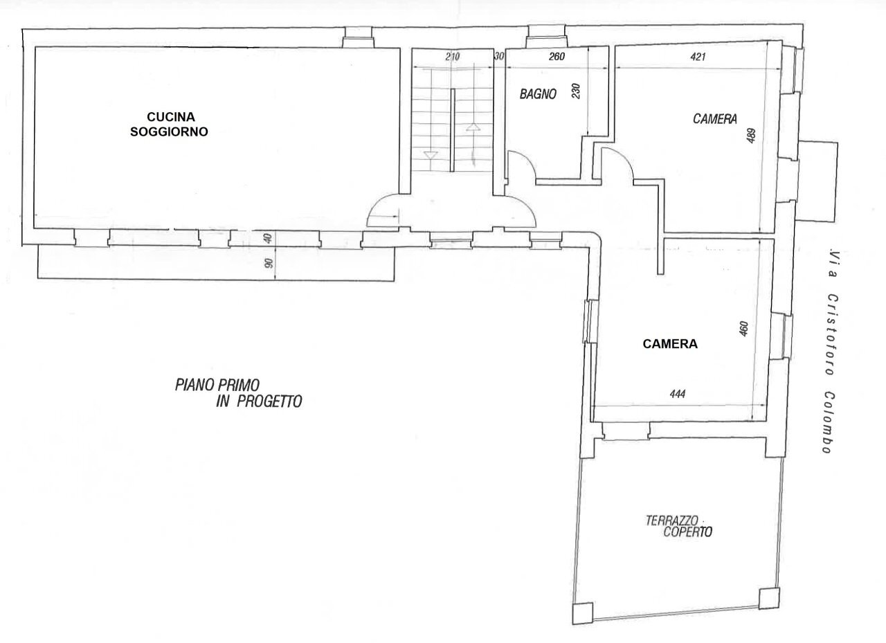 NARZOLE P1 OK.jpg - Portion of a house Via Cristoforo Colombo 63, Narzole - floor plans 1
