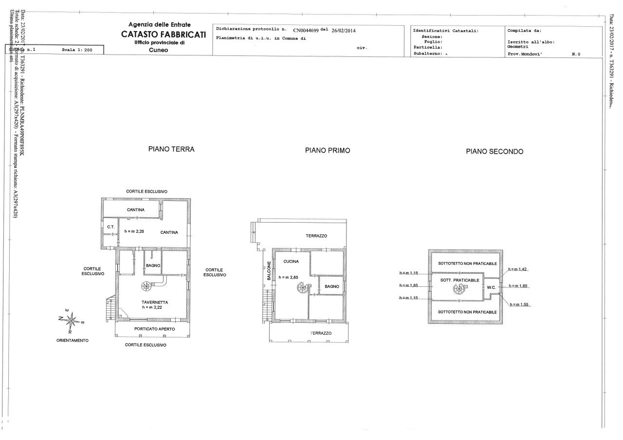 Planimetrie-catastali.jpg - Rustico Frazione Rossi 33, Bonvicino - planimetria 1