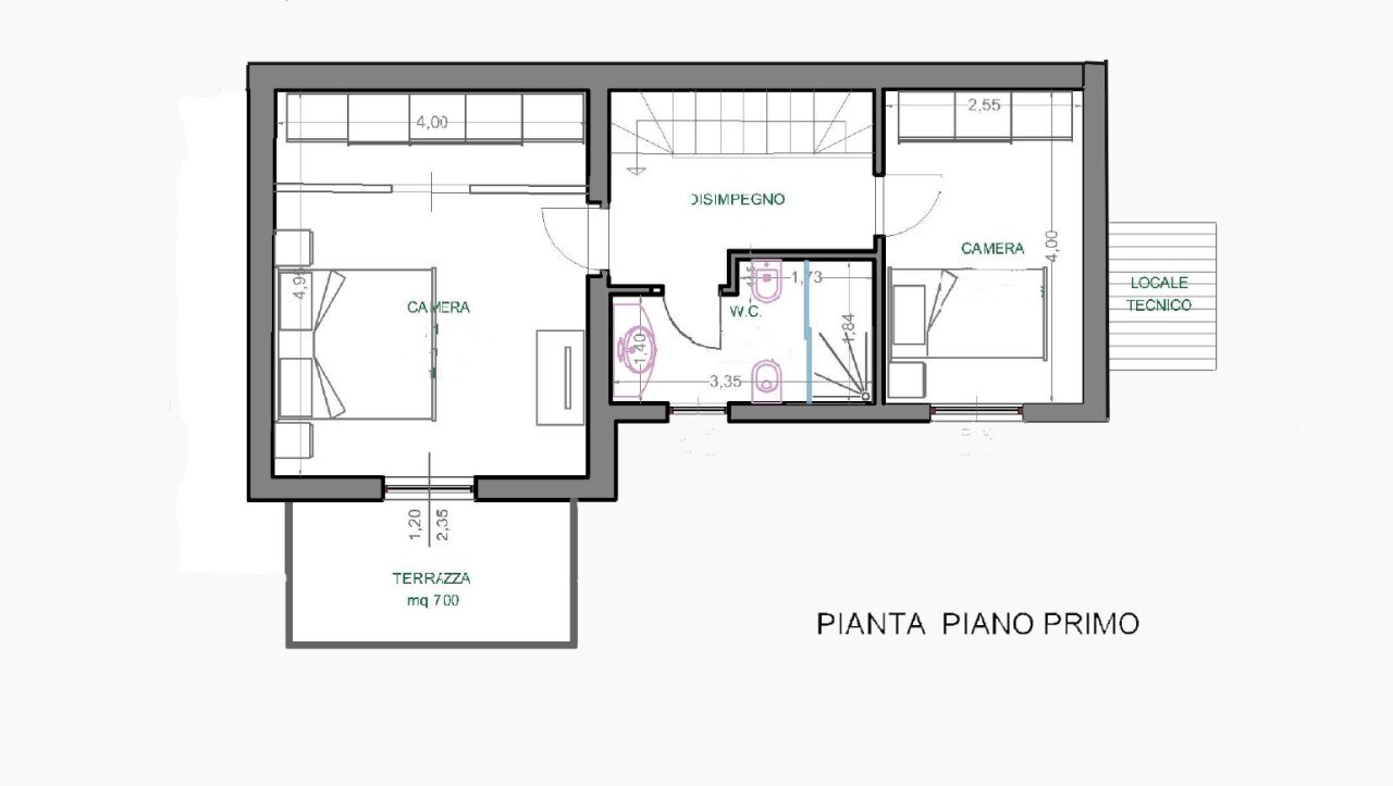 PIANO PRIMO A.png - Villa Trifamiliare Via Bologna 17, Castelnuovo Magra - planimetria 1