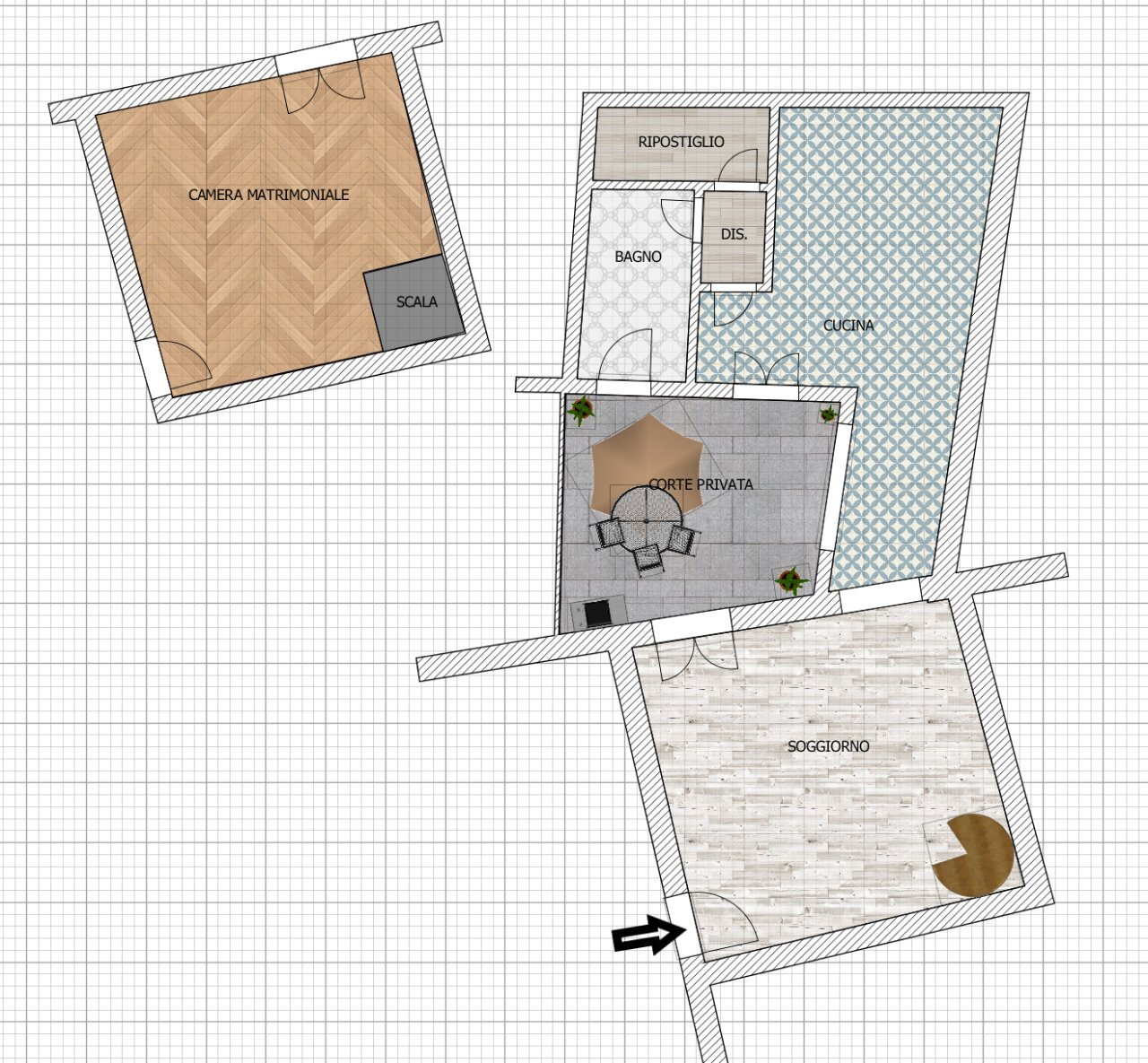 PLANIMETRIA.PNG - Porzione di casa Via Umberto Biancamano 141, La Spezia - foto 2