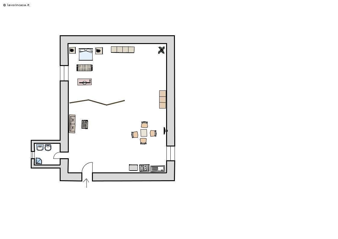PLANIMETRIA - One-room apartment Penne - floor plans 1
