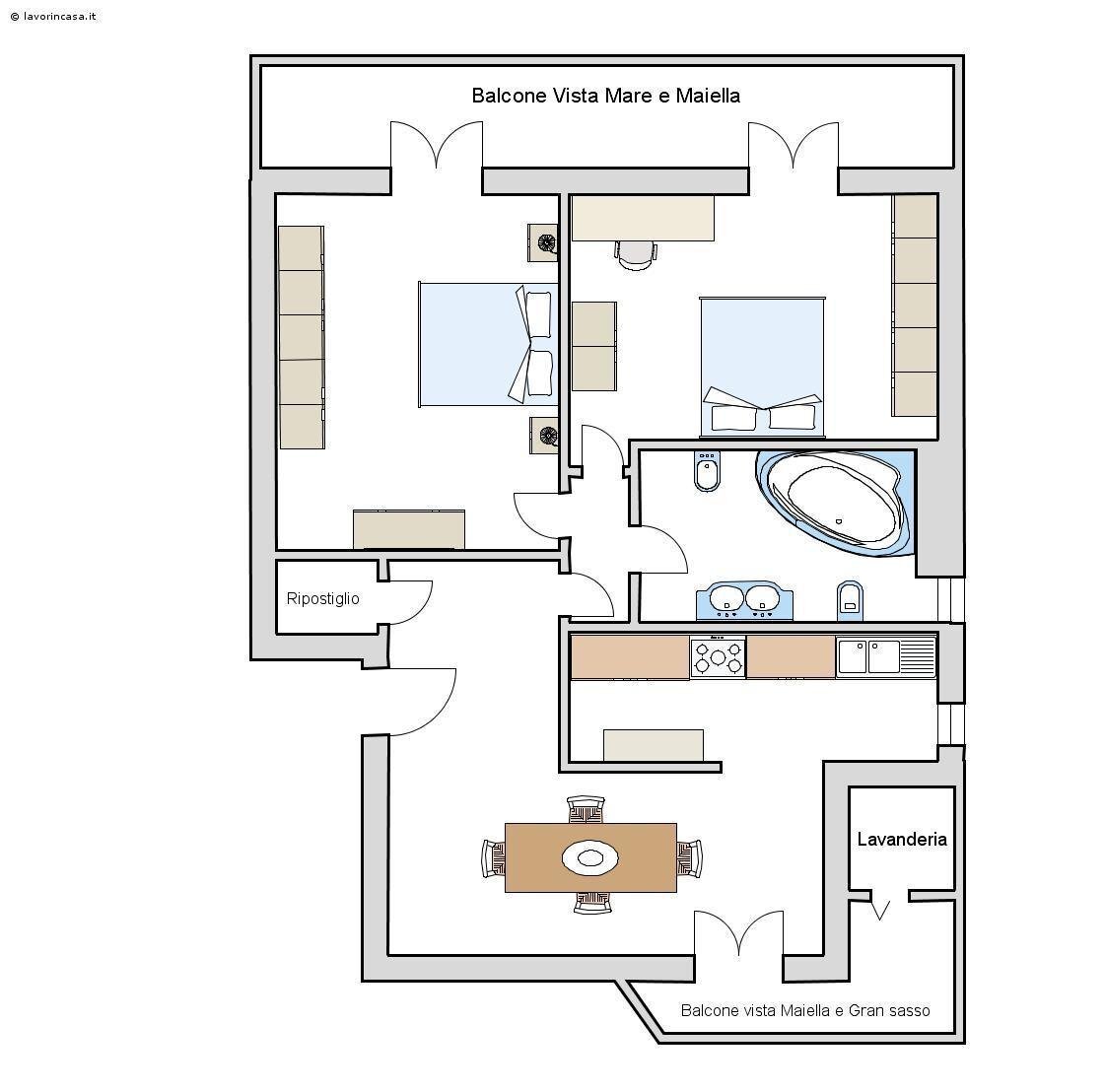 planimetria - Four-room apartment Silvi - floor plans 1