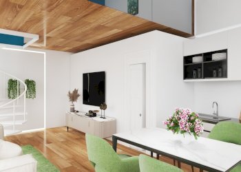 via montebello_Soggiorno e Sala da Pranzo-2.jpeg - Loft Via Montebello 30, Torino - foto 5