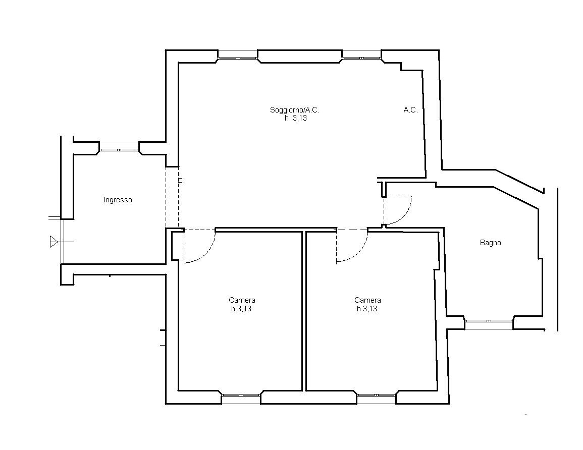 PLN LATERANO 85 SITO.jpg - Trilocale VIA DI SAN GIOVANNI IN LATERANO 190, Roma - planimetria 1