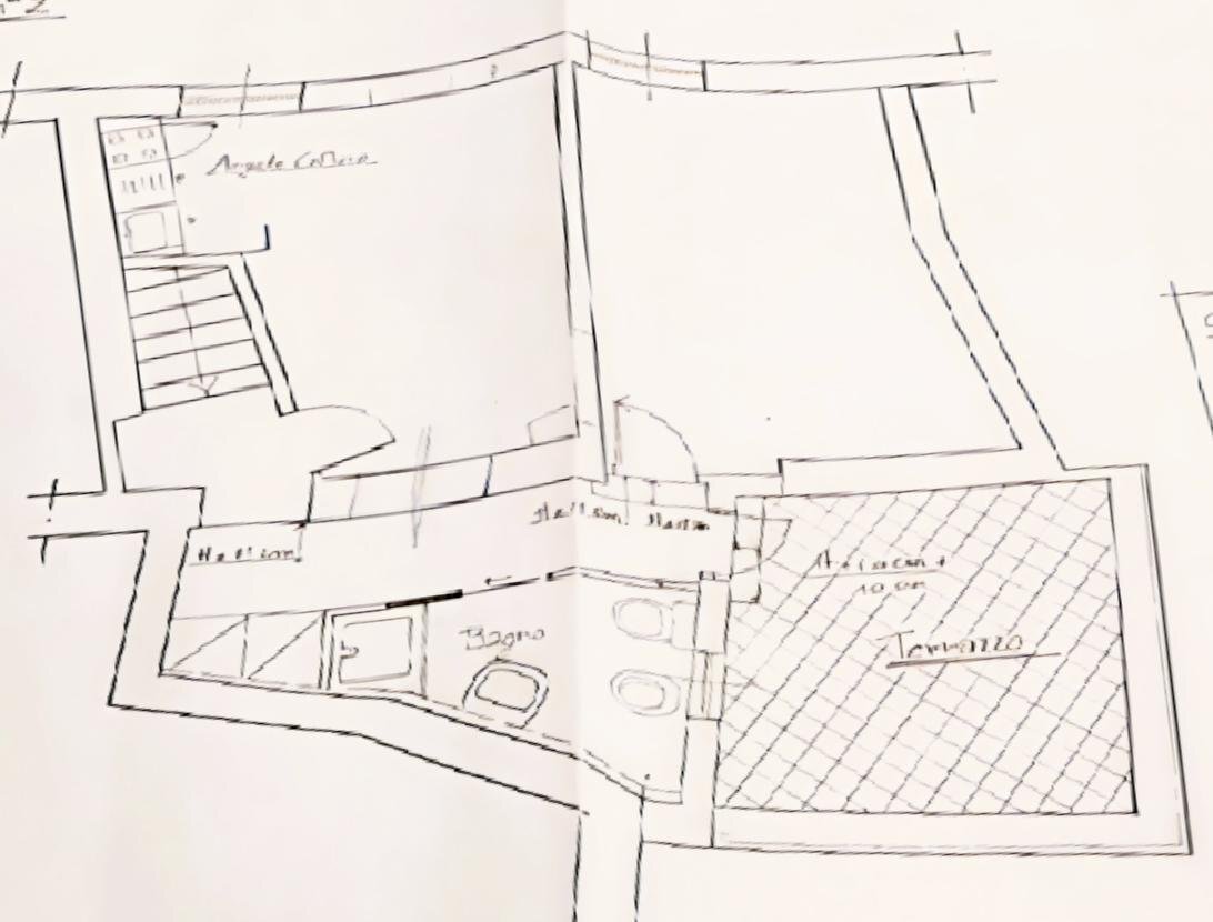 piantina aggiornata.JPG - Two-room apartment Via Ciappin  78, Ventimiglia - floor plans 1