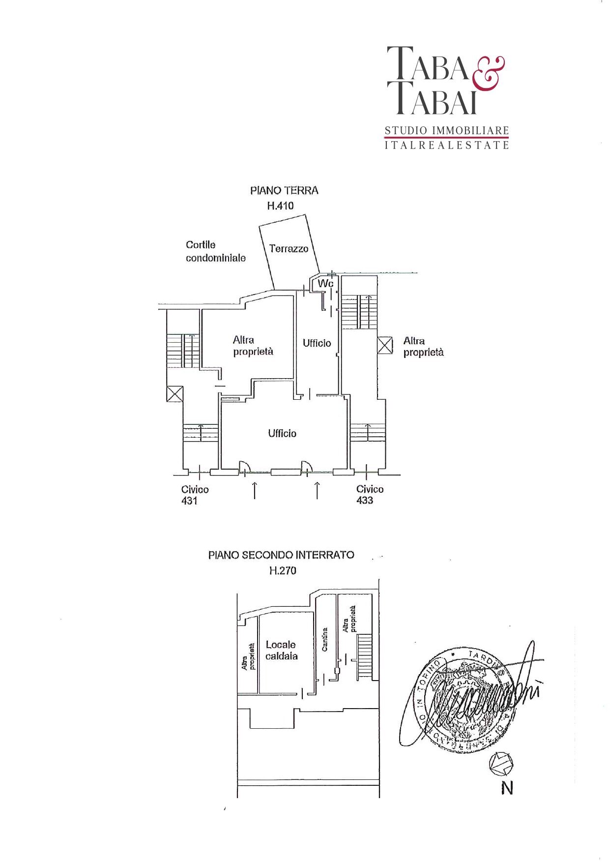 Planimetria - Locale Commerciale corso Unione Sovietica, 431, Torino (zona Mirafiori Sud) - planimetria 1