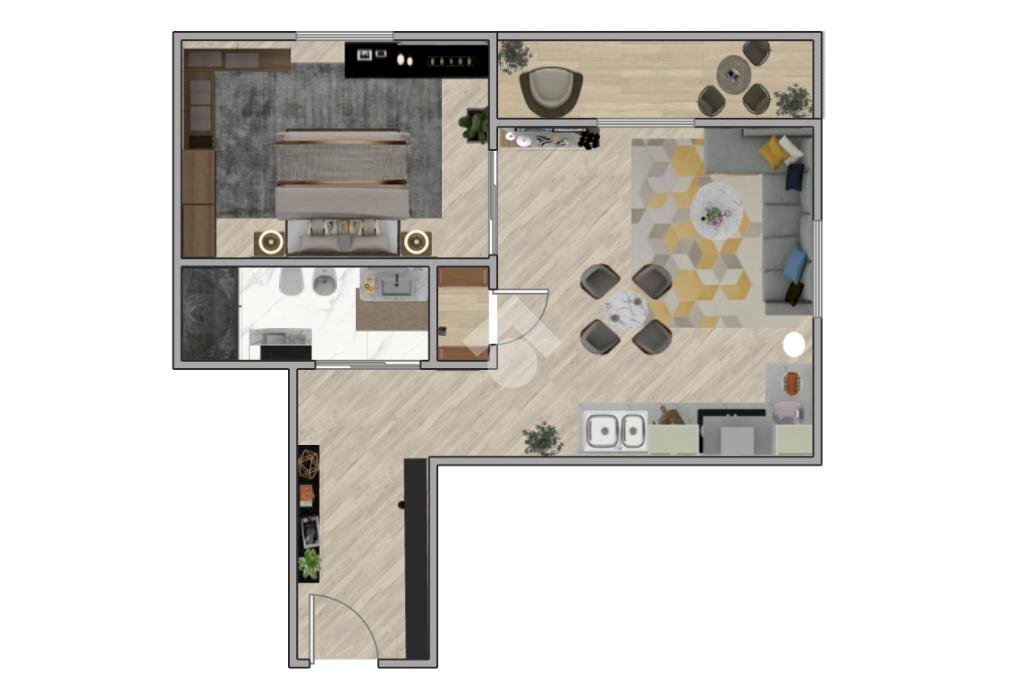 Two-room apartment Via Monte Grappa, Varazze - floor plans 1