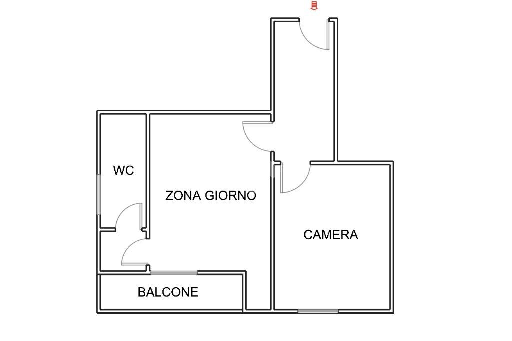 Two-room apartment Via Monte Grappa, Varazze - floor plans 1