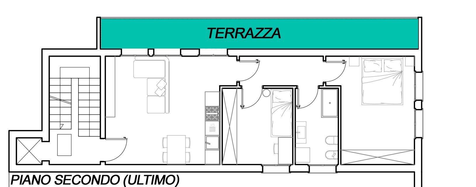 Appartamento Bologna (zona Borgo Panigale) - planimetria 1
