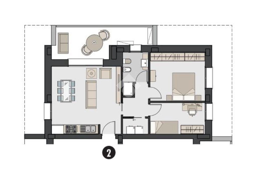 Trilocale Via della Giustizia, Carpi - planimetria 1
