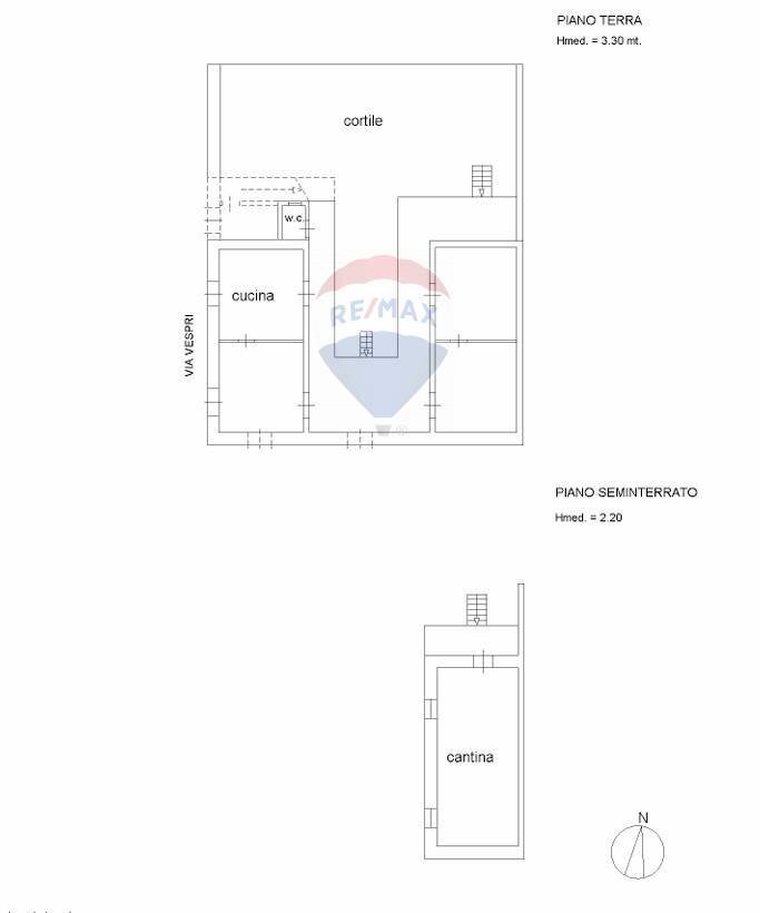 Planimetria Piano Terra - Casa indipendente Via Vespri
 
32, Riposto - planimetria 1