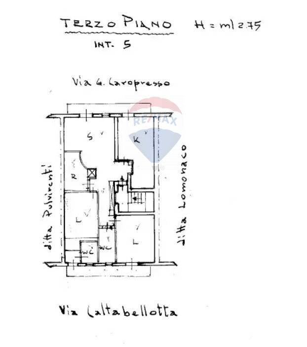 Pianta 2D - Quadrilocale VIA GIROLAMO CAROPRESO
 
21, Caltagirone - planimetria 1