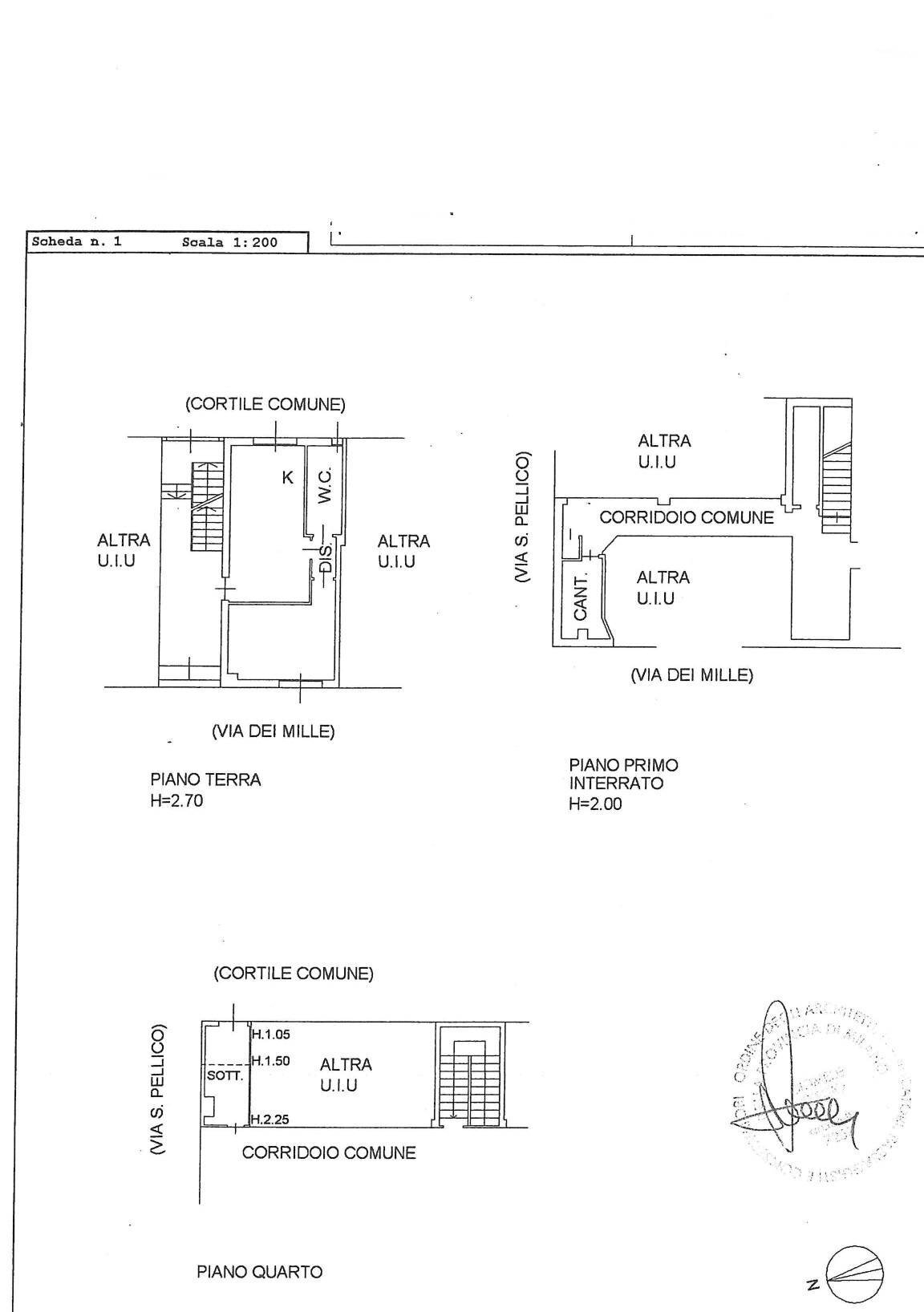 Foto 16 - Bilocale VIA DEI MILLE
 
32, Melzo - planimetria 1