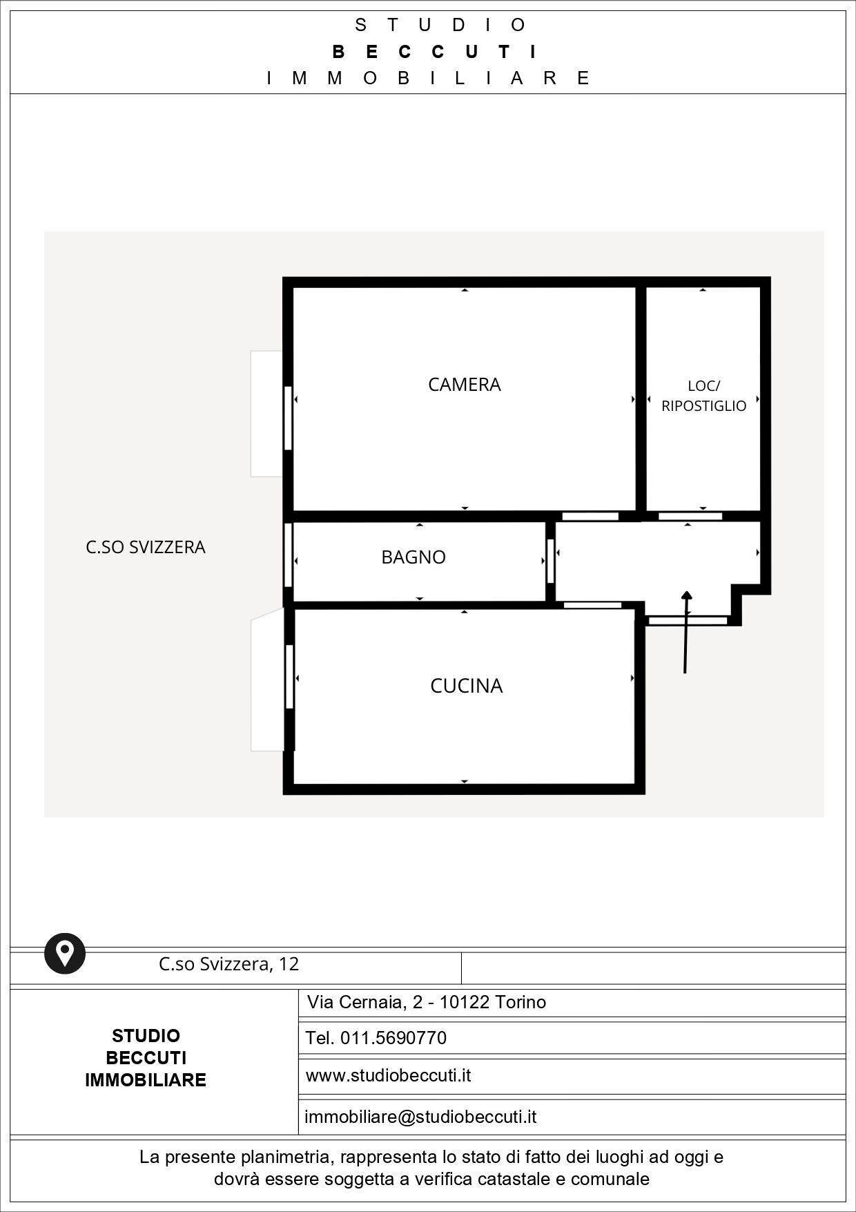 Foto 17 - Two-room apartment Corso Svizzera
 
12, Torino - floor plans 1
