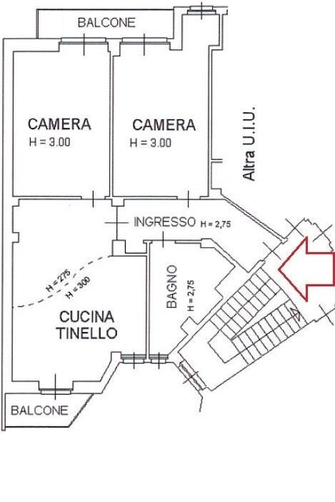 Three-room apartment via Pietro Cossa, 113B, Torino - floor plans 1