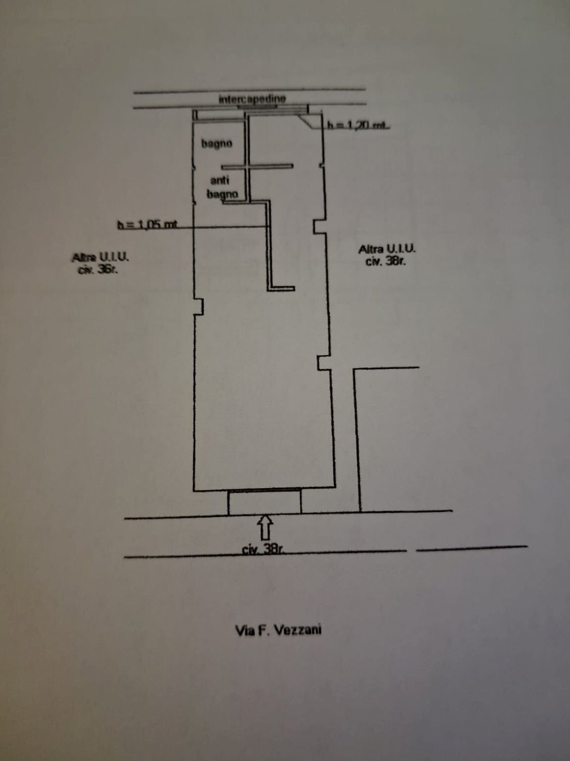 Negozio via Faliero Vezzani, 38, Genova (zona Sampierdarena) - planimetria 1