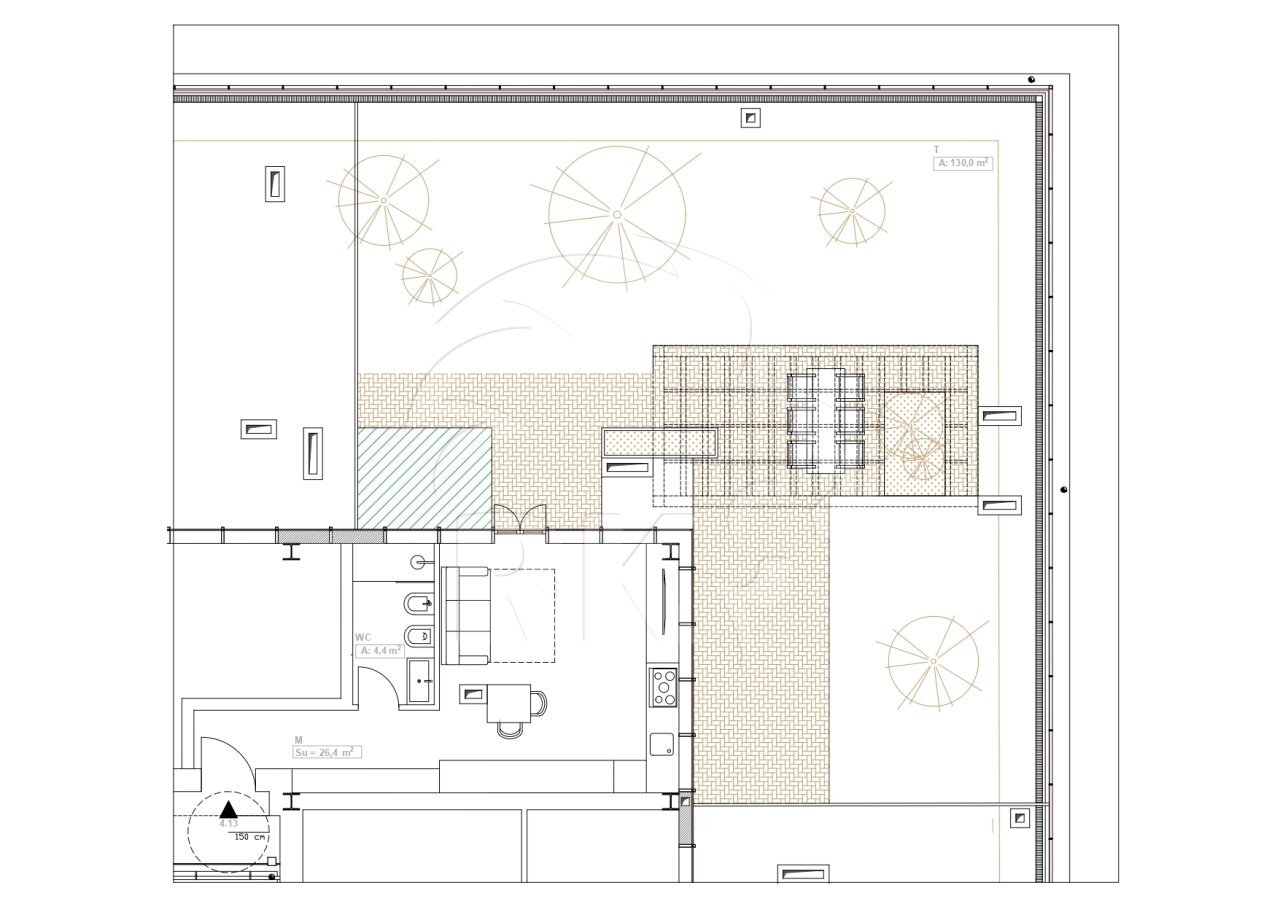 4.14.jpg - Monolocale via Triumvirato 20, Bologna - planimetria 1