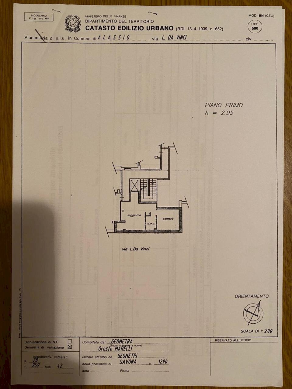 PIANTINA.jpeg - Two-room apartment Via Leonardo da Vinci 254, Alassio - floor plans 1