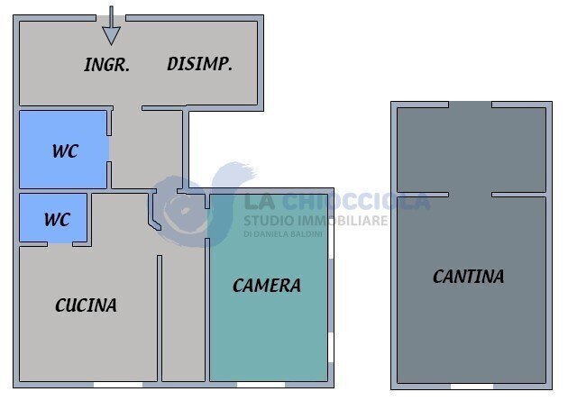 PIANTA - Two-room apartment Bologna - floor plans 1