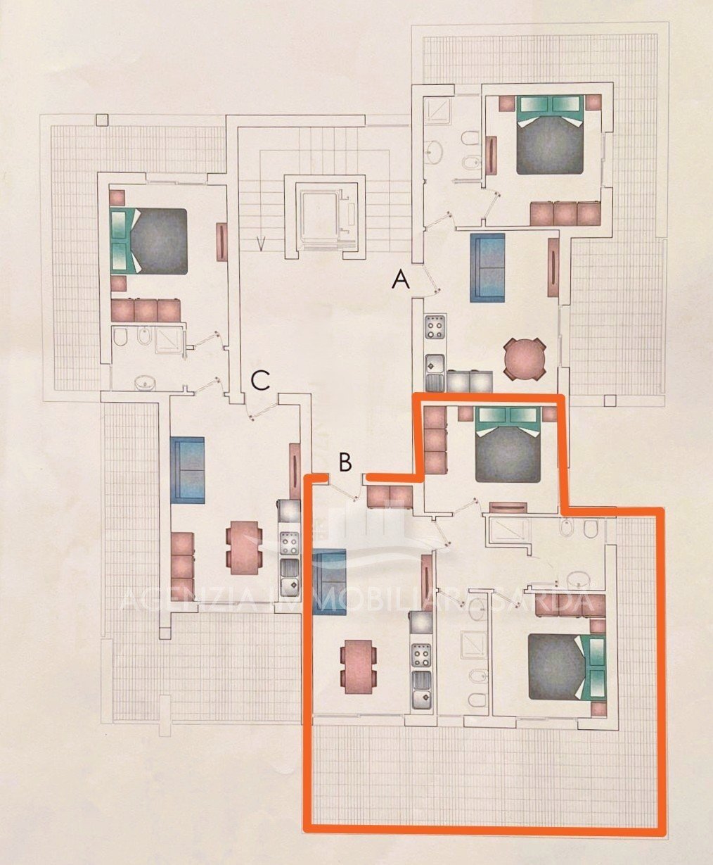 ritaglio plan logo (1).jpg - Three-room apartment Alghero - floor plans 1