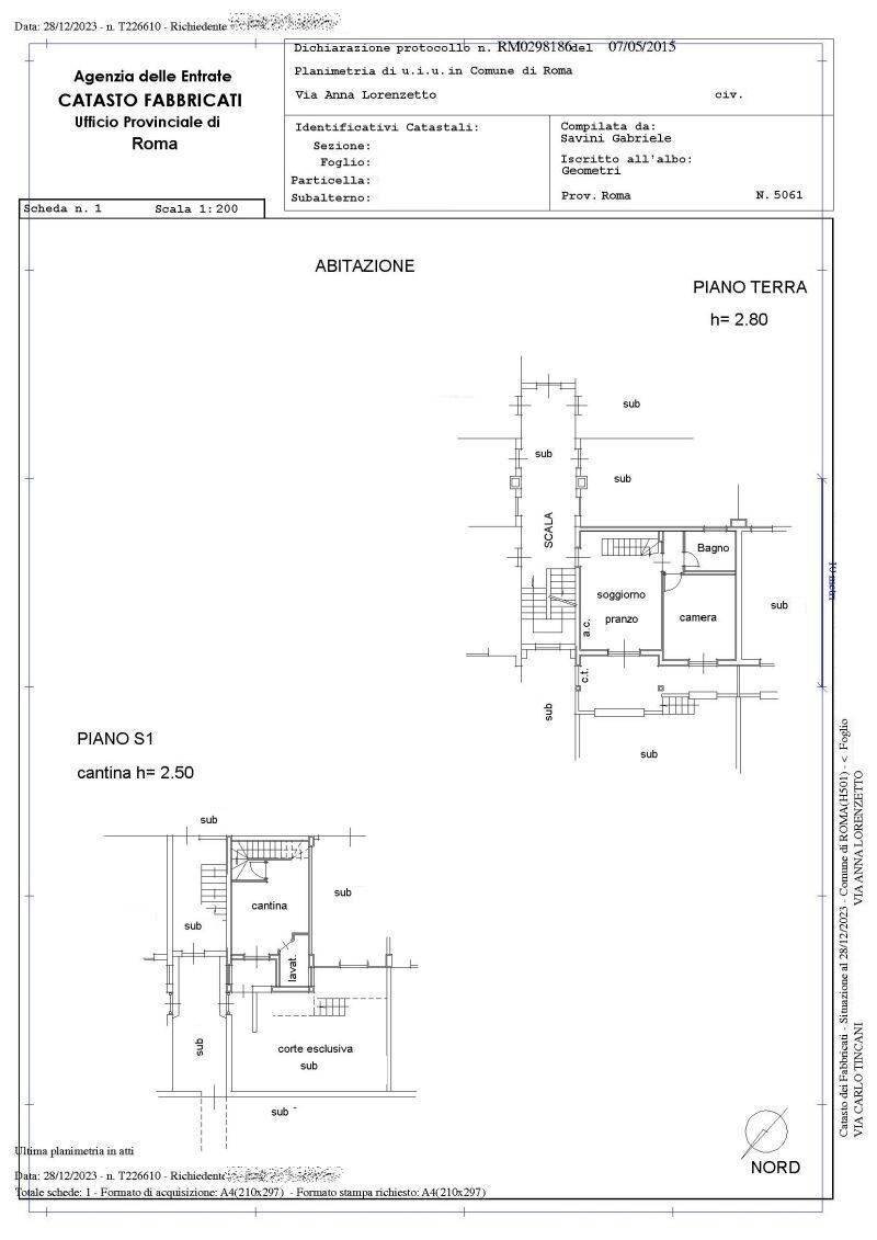 Foto 33 - Trilocale via anna lorenzetto, Roma - planimetria 1