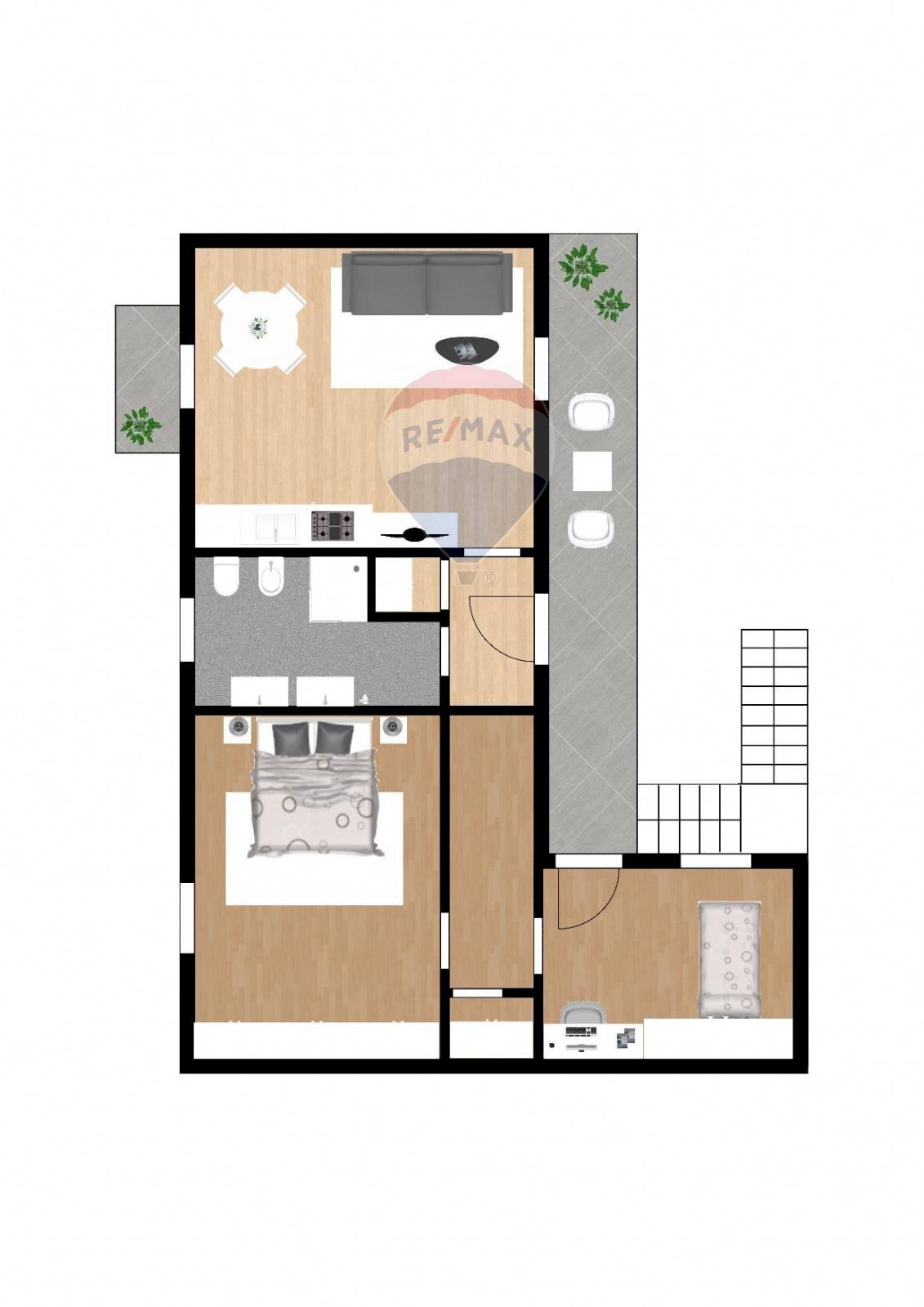 Pianta 2D - Trilocale Taino - planimetria 1