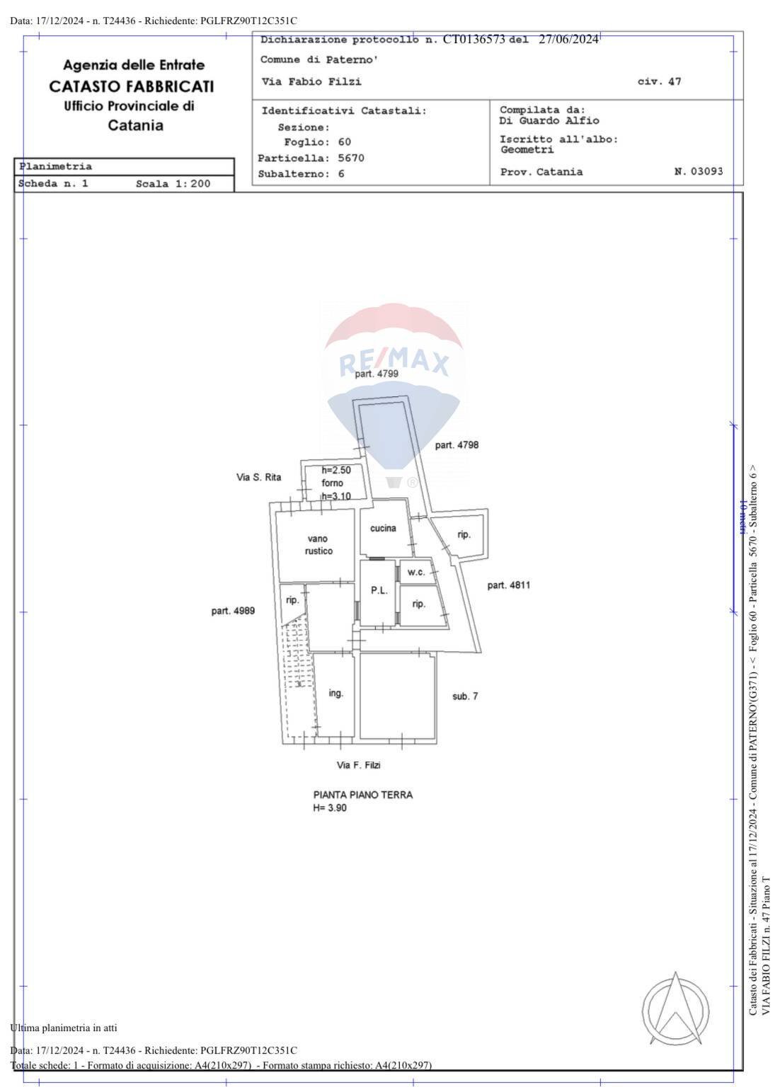 Pianta 2D - Apartment Via Fabio Filzi
 
47, Paterno - floor plans 1