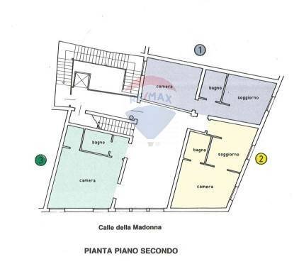 Pianta 2D - One-room apartment San marco
 
3614, Venezia - floor plans 1
