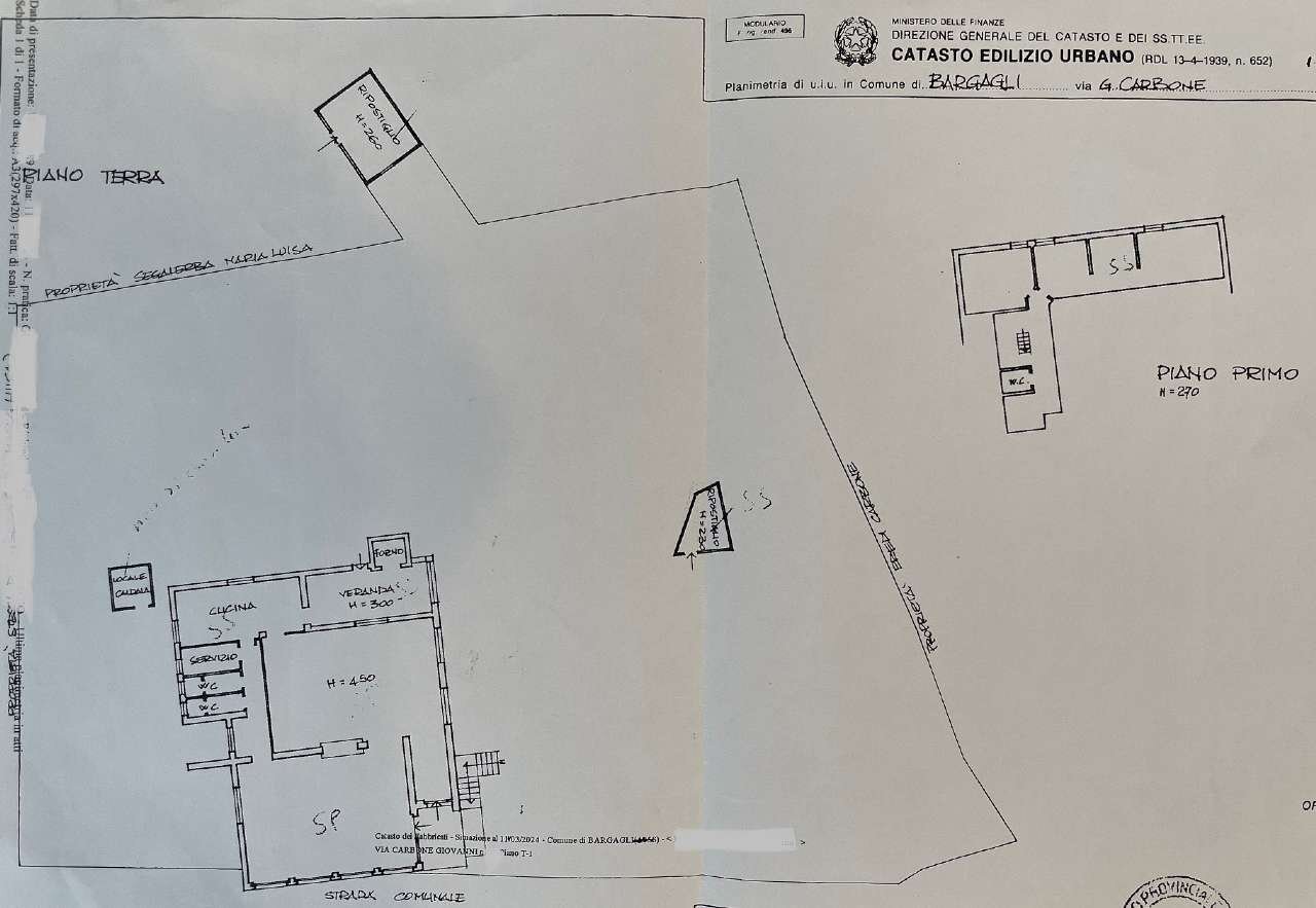 Planimetria - Negozio VIA CARBONE, Bargagli - planimetria 1