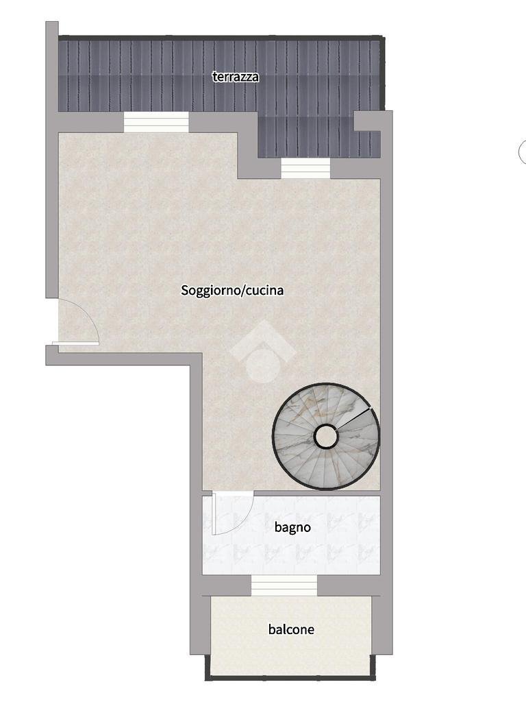 Quadrilocale Via Aldo Moro, La Loggia - planimetria 1