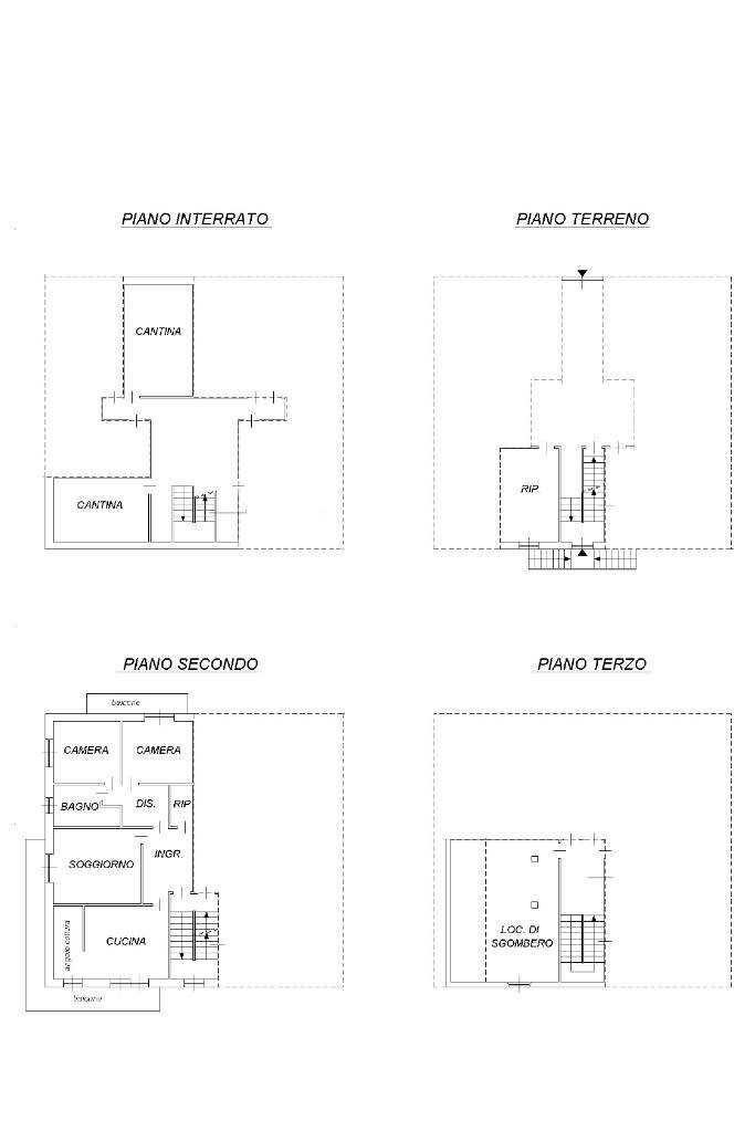 Four-room apartment Via G. Ivol, Chianocco - floor plans 1