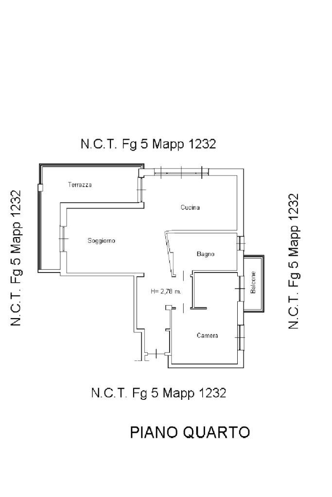 Three-room apartment Via mede, Bergeggi - floor plans 1