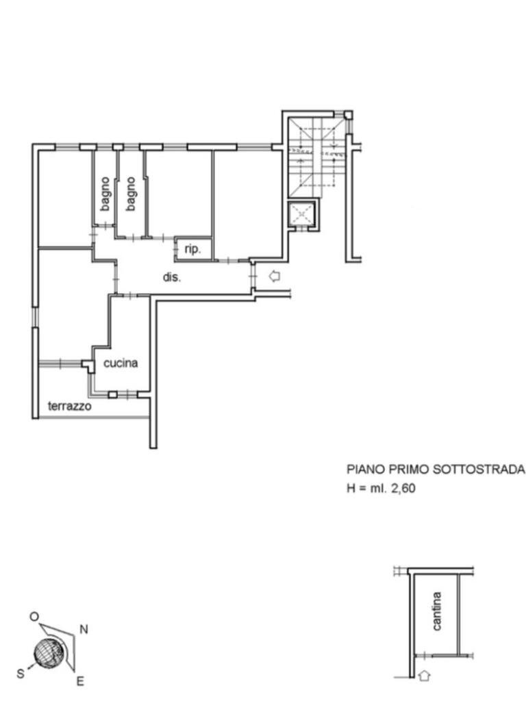 Appartamento Via Gozzano 1^ Traversa, Lerici - planimetria 1