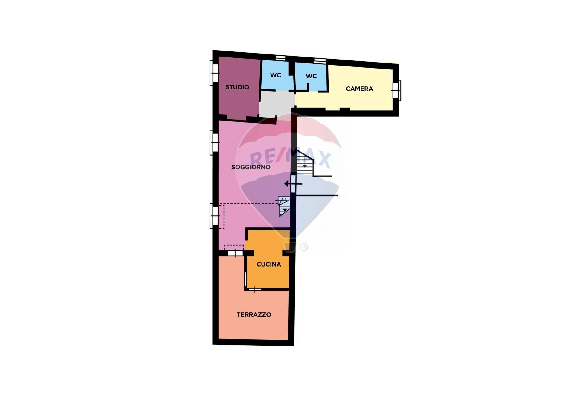 Pianta 2D - Quadrilocale PIAZZA NICOLA ROMANO
 
14, Napoli - planimetria 1