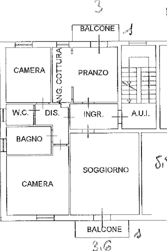 Four-room apartment Via F. Jacoli, Pavullo nel Frignano - floor plans 1