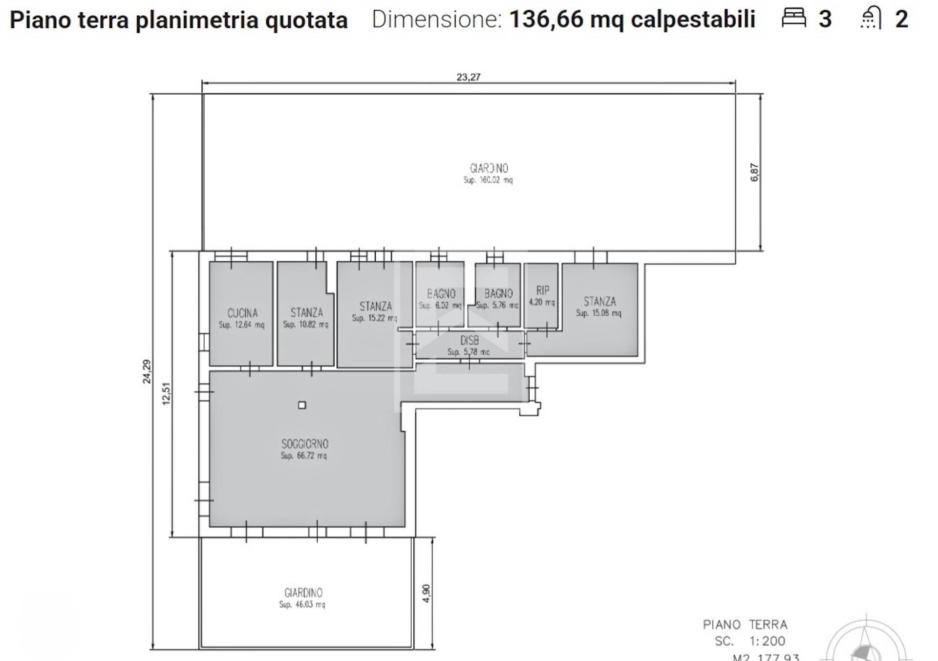 Foto 21 - Four-room apartment Alessandro Manzoni, Brescia - floor plans 1
