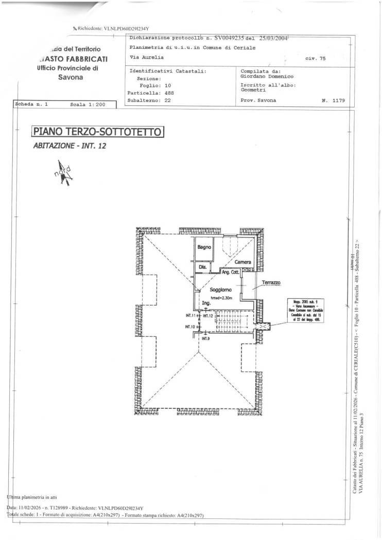 Bilocale via Aurelia, 75, Ceriale - planimetria 1