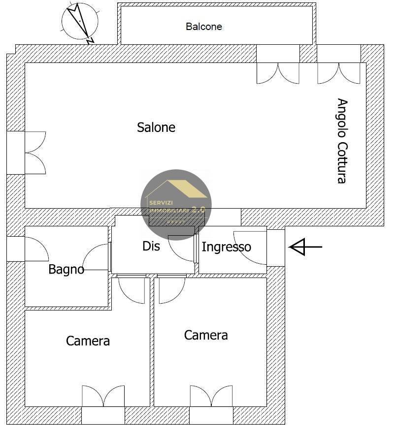 Foto 42 - Three-room apartment via mirzio
 
2, Subiaco - floor plans 1