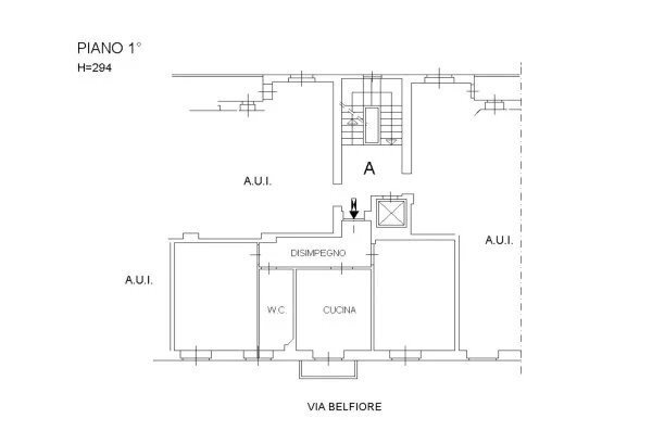 Bilocale via Belfiore, 15, Milano - planimetria 1