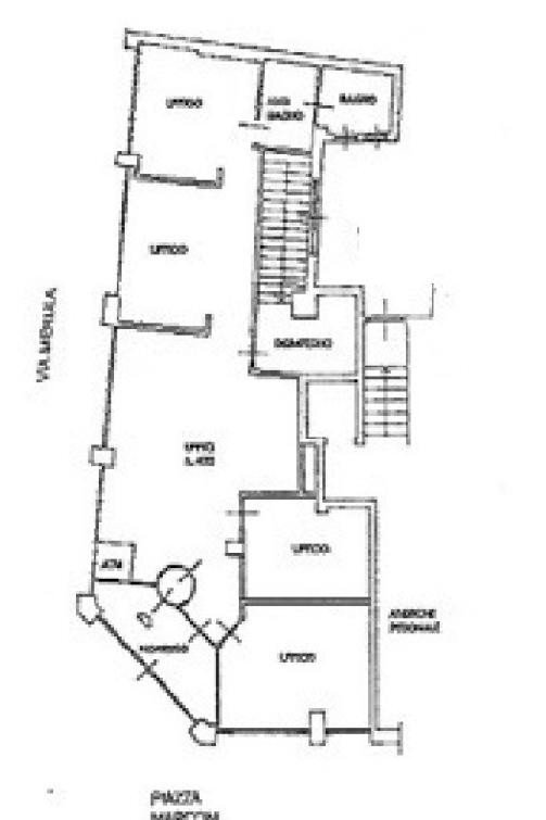 Negozio via Giorgio Merula, Alessandria - planimetria 1