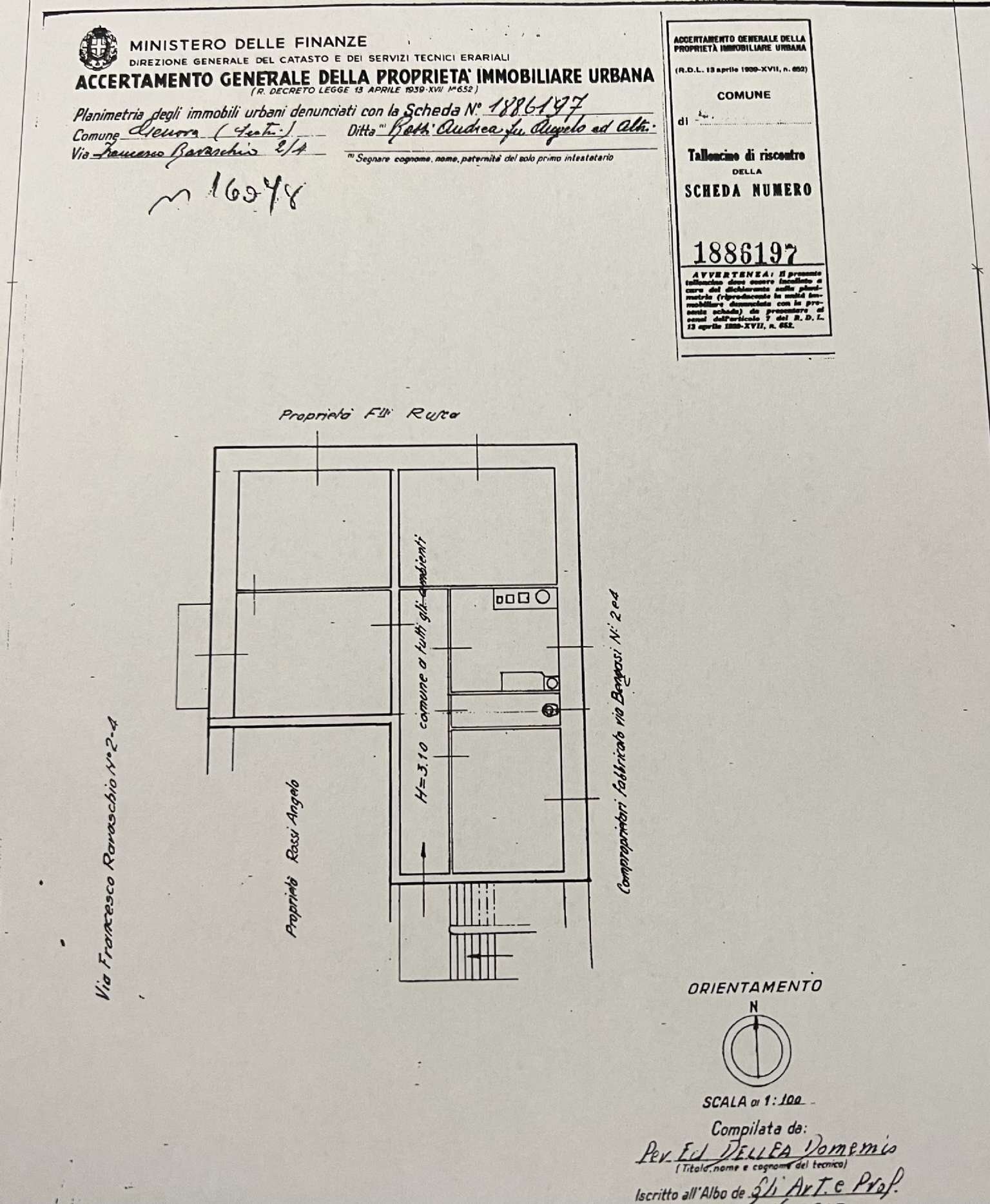 IMG_6814 - Appartamento via Ravaschio, 3, Genova (zona Sestri Ponente) - planimetria 1