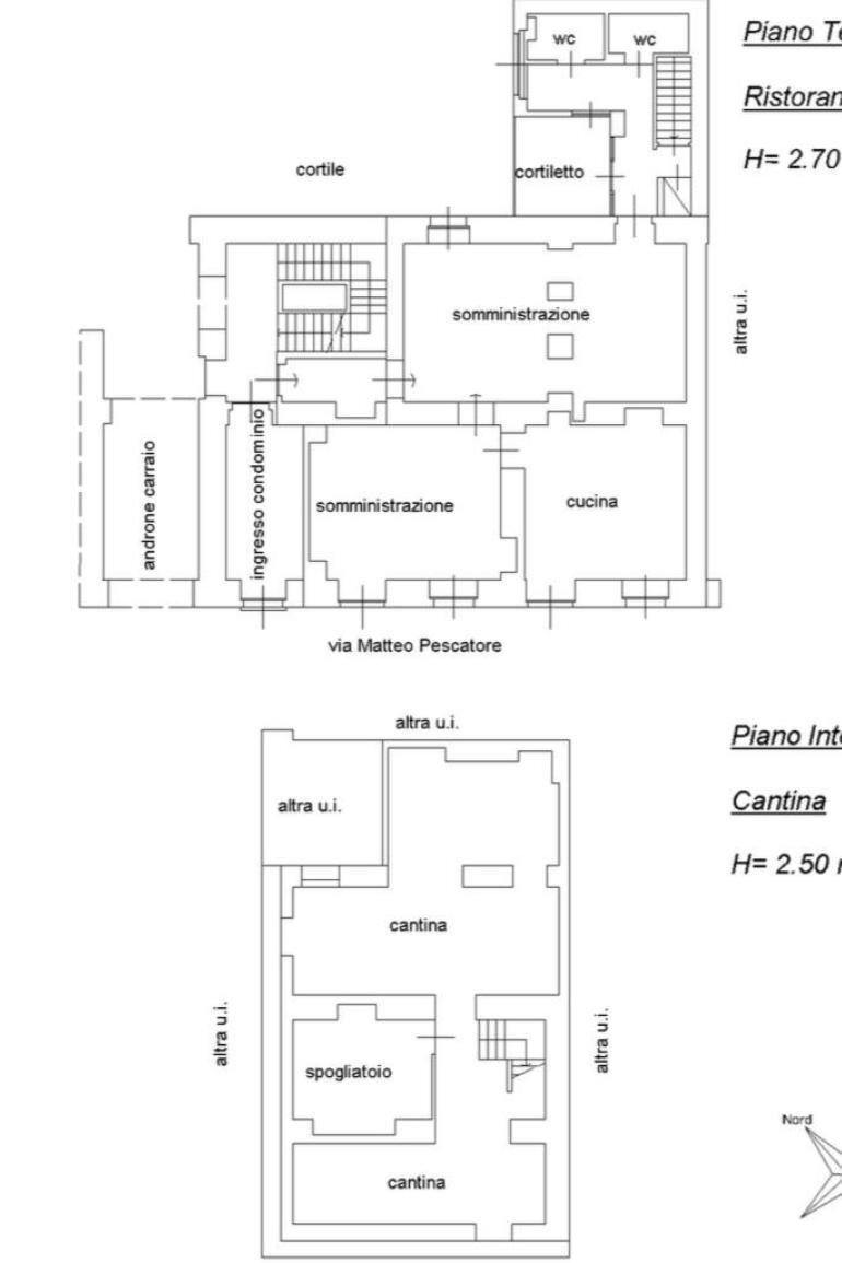 Negozio via Matteo Pescatore, 9, Torino (zona Centro) - planimetria 1