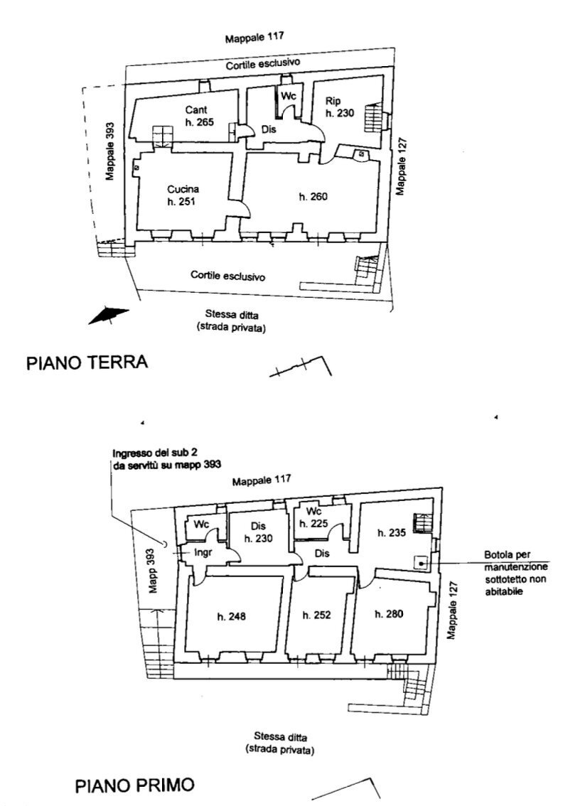 Independent house strada Nosa, 39, Castagneto Po - floor plans 1