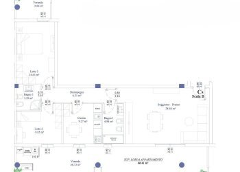 Piantina quadrivano 5 piano.jpg - Four-room apartment Via Biasi, Cagliari - photo 9