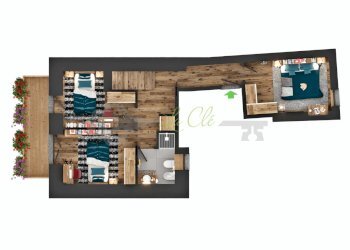 Villair - Duplex_P3_Pianta.jpg - Rustico Morgex - foto 7