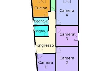 planimetria colorata  vendita via montaldo marassi - Appartamento Via Leonardo Montaldo 33, Genova - foto 14