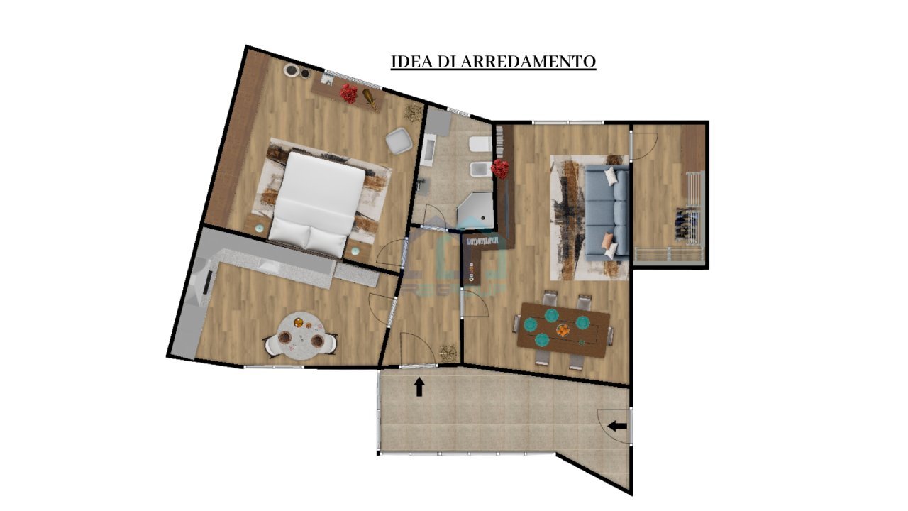 PLANIMETRIA ARREDATA - Trilocale via gino balocco 1, Savona - foto 1